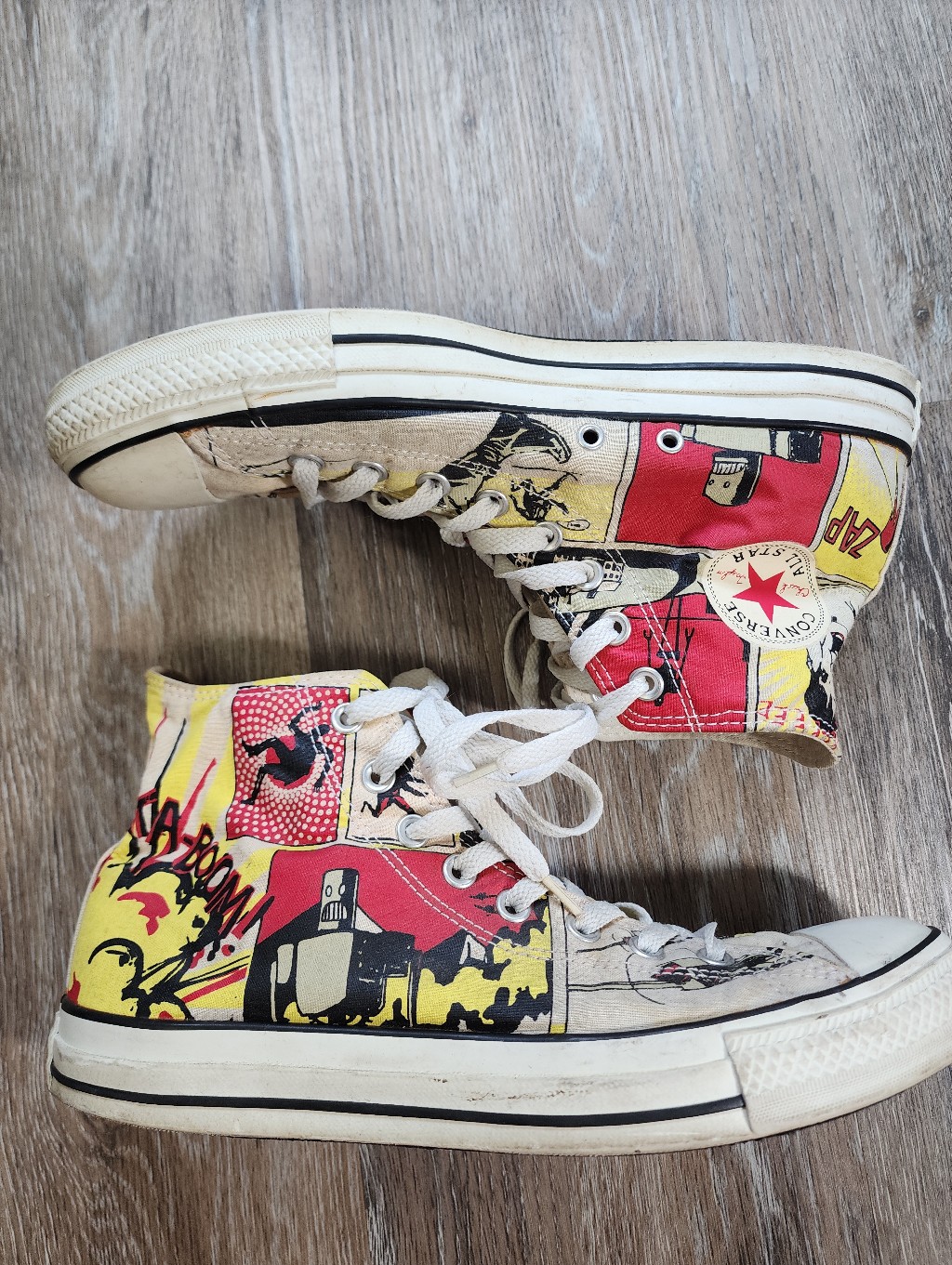 Converse Iorn Giant All Star High-Top Canvas Sneakers With Comic Print Size 10